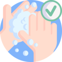 healthcare and medical,hygiene,cleaning,soap,check mark,washing hands,hand wash